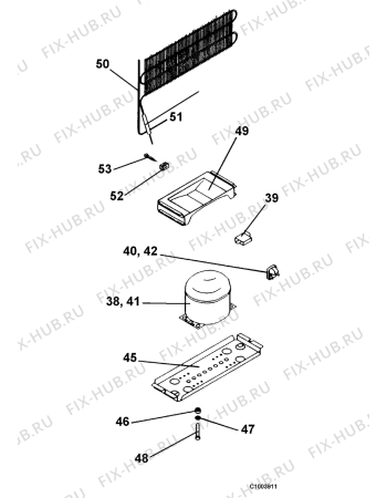 Взрыв-схема холодильника Electrolux EK242.1WE/LI - Схема узла Functional parts